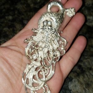 Christopher Radko Silver Santa Ornament